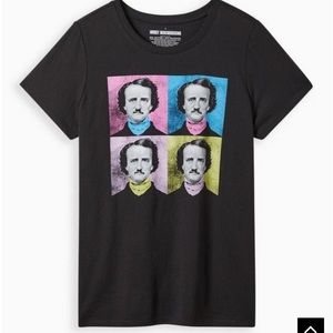 Torrid plus size Edgar Allan Poe t shirt 00/large nwt